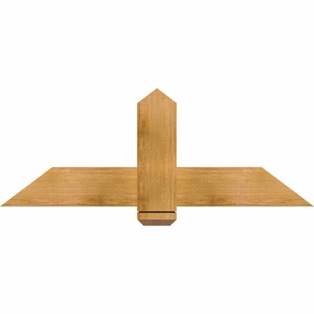 Ekena Millwork Eugene Rough Sawn Timber Gable Bracket, Western Red Cedar, 48"W x 18"H x 2"D x 6"F, 9/12 Pitch GBW048X18X0206EUG00RWR
